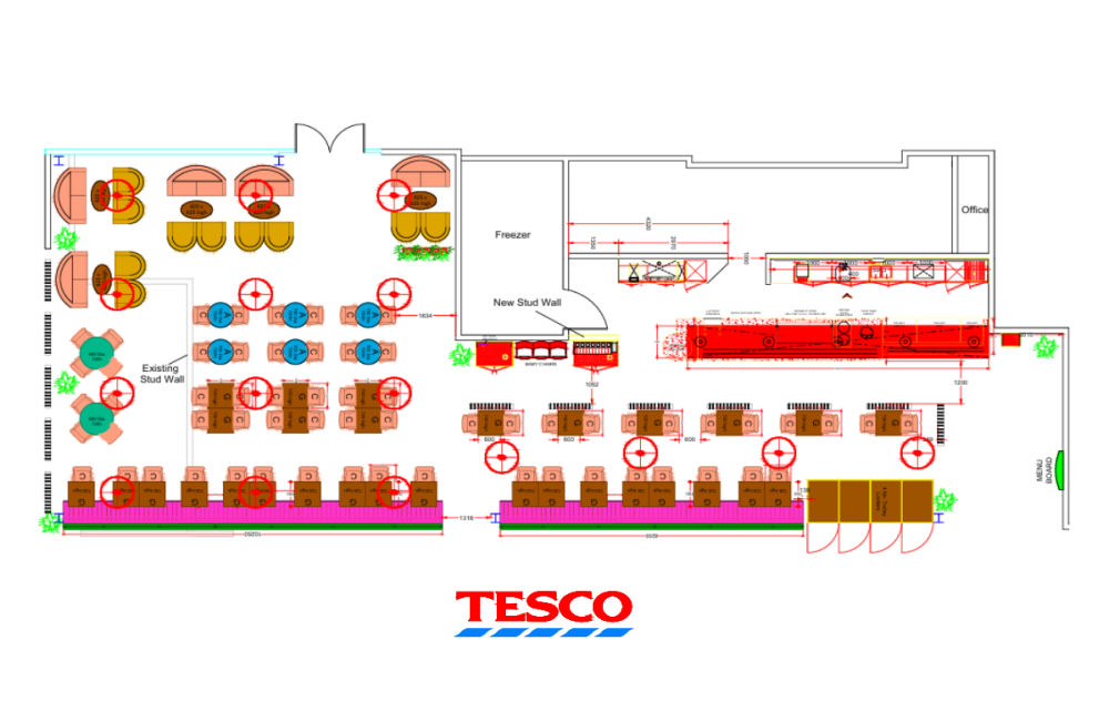 tesco restaurant cafe architectural design and planning in essex